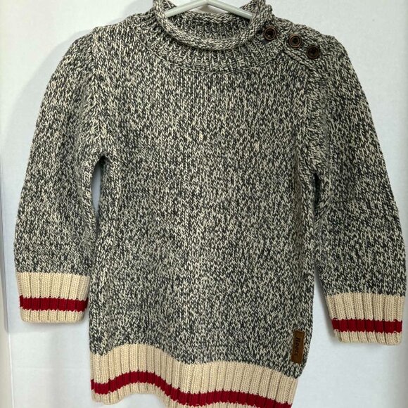Roots Cabin Knit Sweater – Gray Marled Pullover – Toddler 18-24 Months - Picture 1 of 7